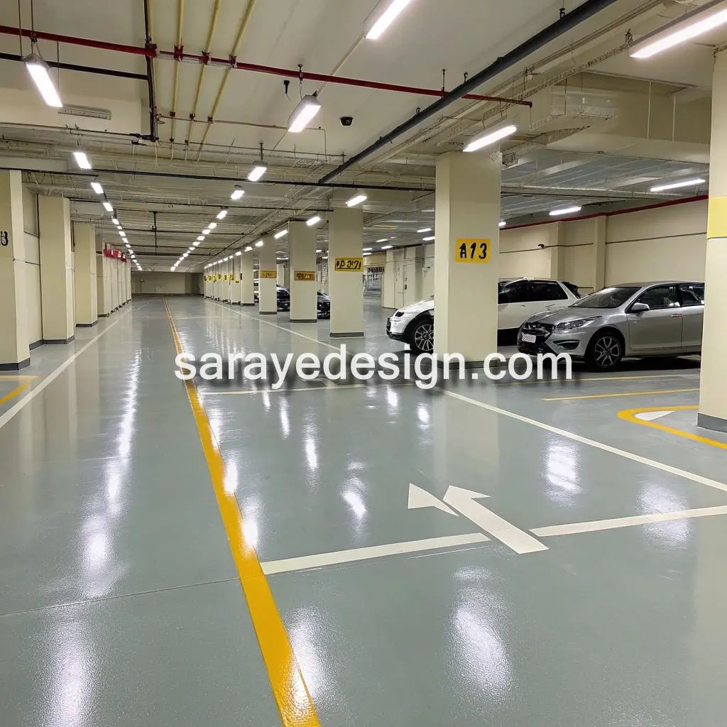 عکس سرای دیزاین خدمات نقاشی ارزان پارکینگ ساختمان در تهران امیرآباد