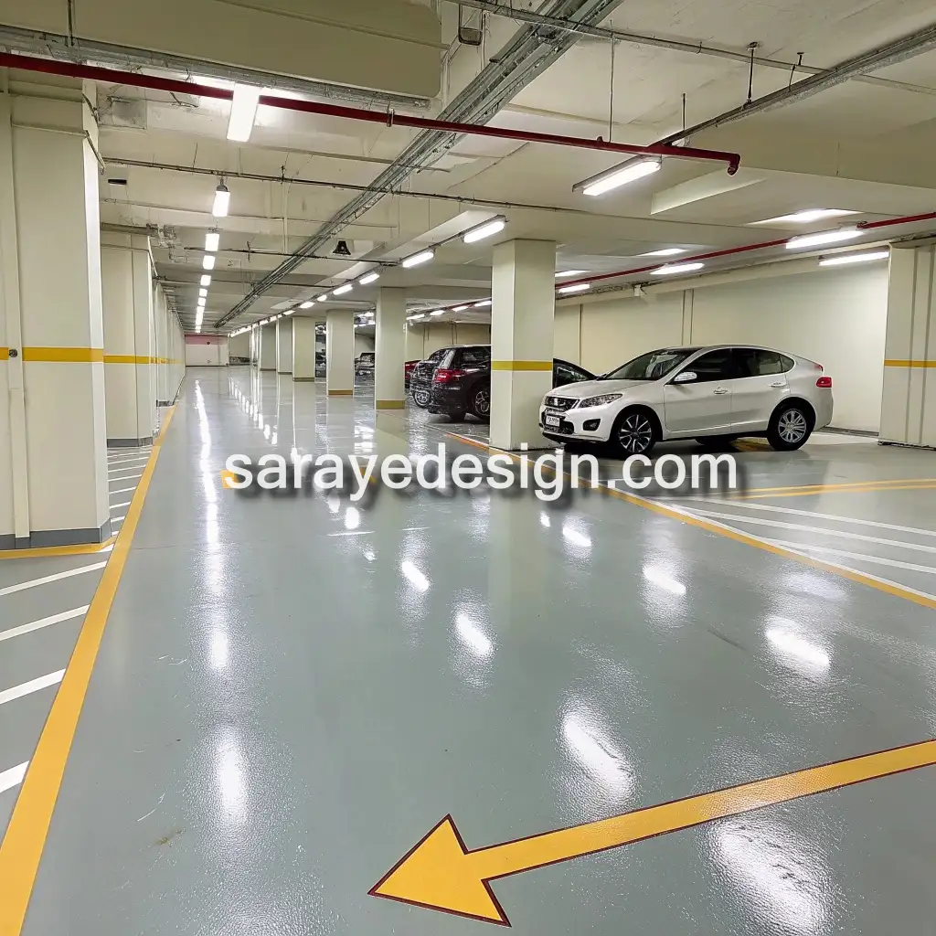 عکس سرای دیزاین خدمات نقاشی ارزان پارکینگ ساختمان در تهران فاطمی