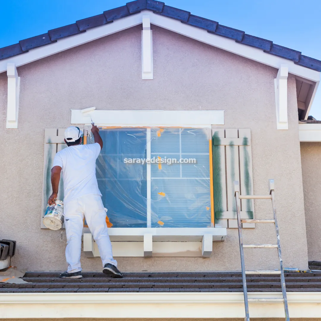 نقاشی ساختمان با رنگ اکریلیک نانو در تهران