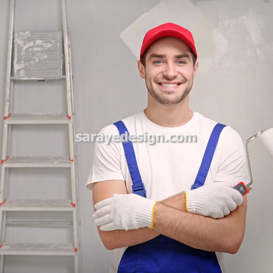 نقاشی ساختمان قدیمی و بازسازی شده در تهران